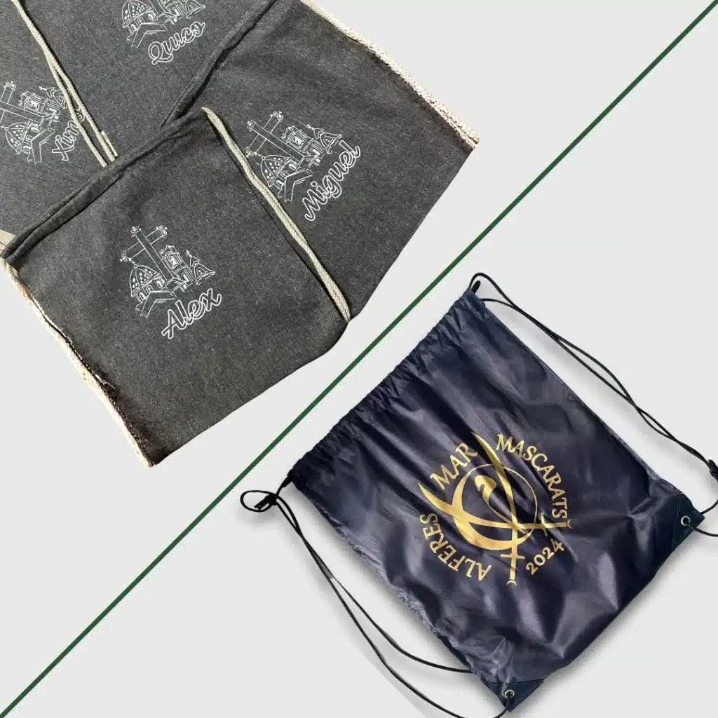 Bolsas de tela y mochilas para empresas, fiestas y asociaciones