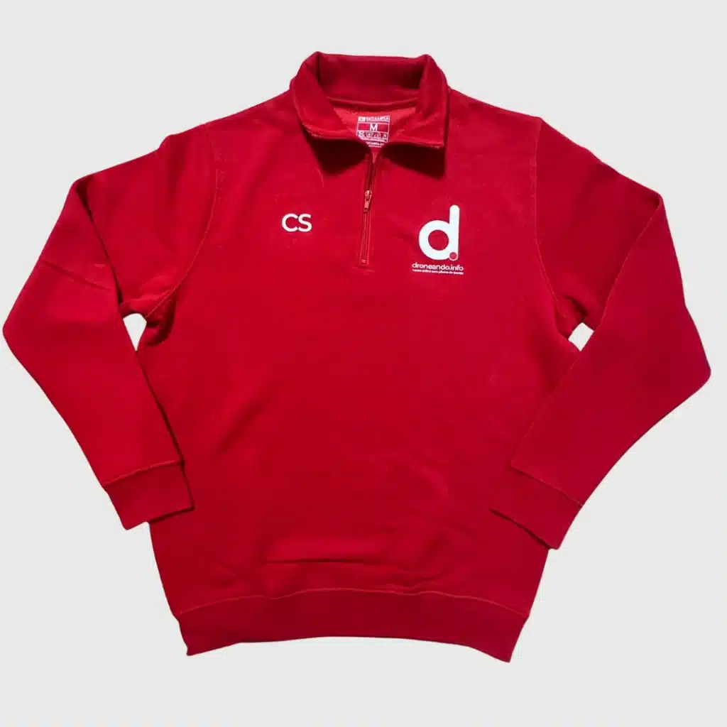 Sudadera con cremellera personalizada Droneando