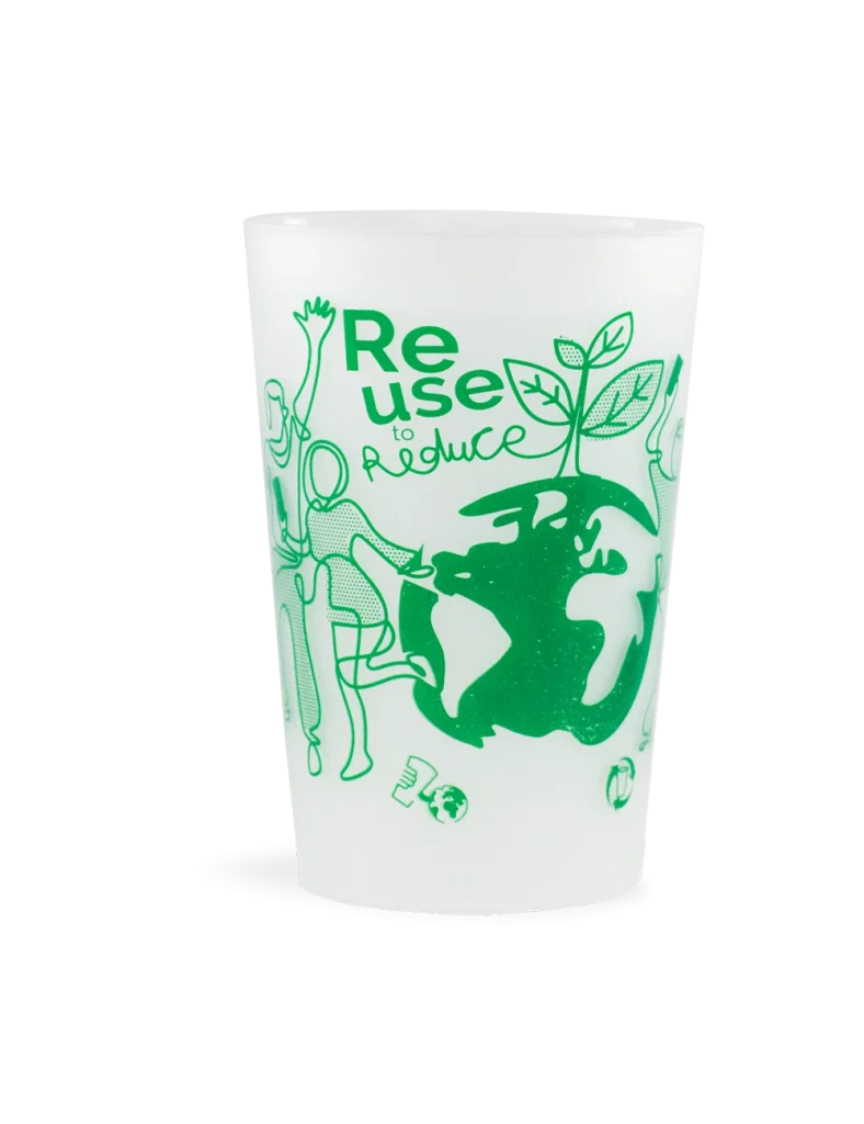 Vasos reutilizables para eventos
